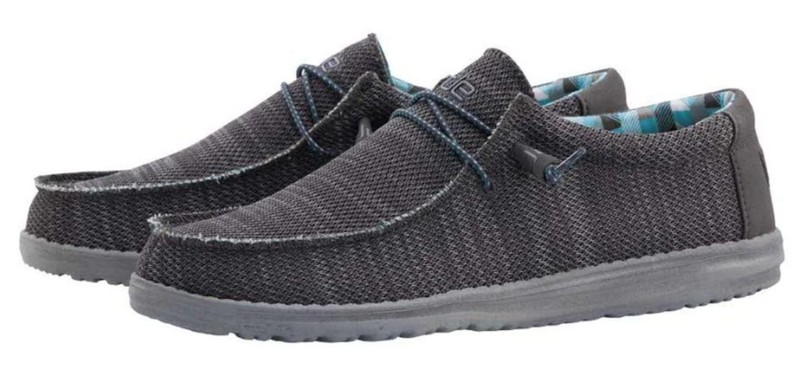 Men's Hey Dude 110354000 Wally Sox Charcoal Shoe