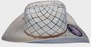Side view of American Hat Company straw cowboy hat.