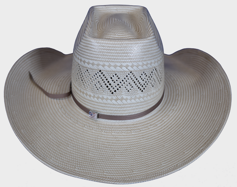 American 6600 Up North (UN) Crease Crown & 4 1/4" Rancher Crease Brim Drilex Sweatband Straw Hat