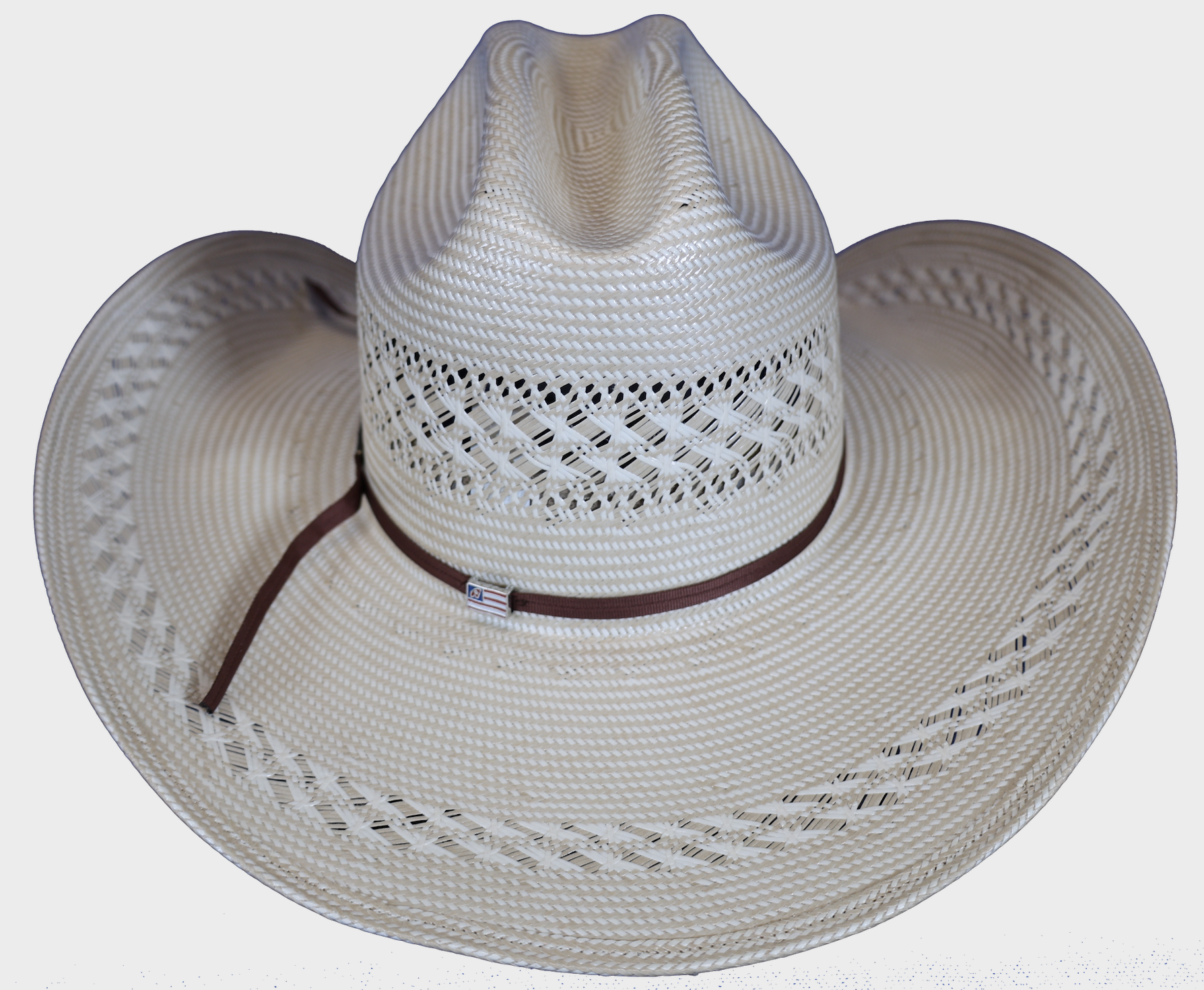 Rear view American Hat Company straw hat. 