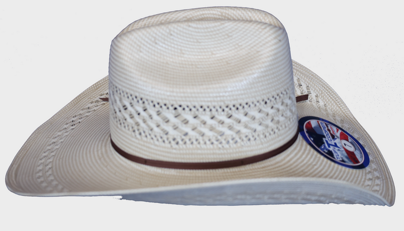 American TC8810RC Rancher Crease Crown 4 1/4" Rancher Crease Brim Drilex Sweatband Straw Hat