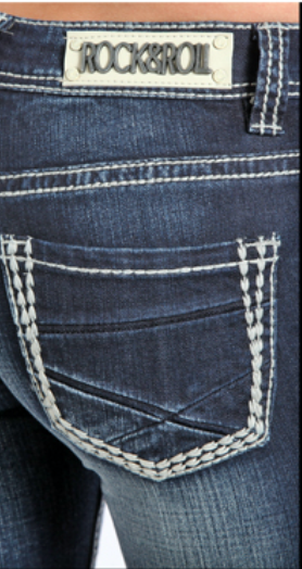 Women's Panhandle Rock & Roll W8-5640 Junior Low Rise Trouser Jean