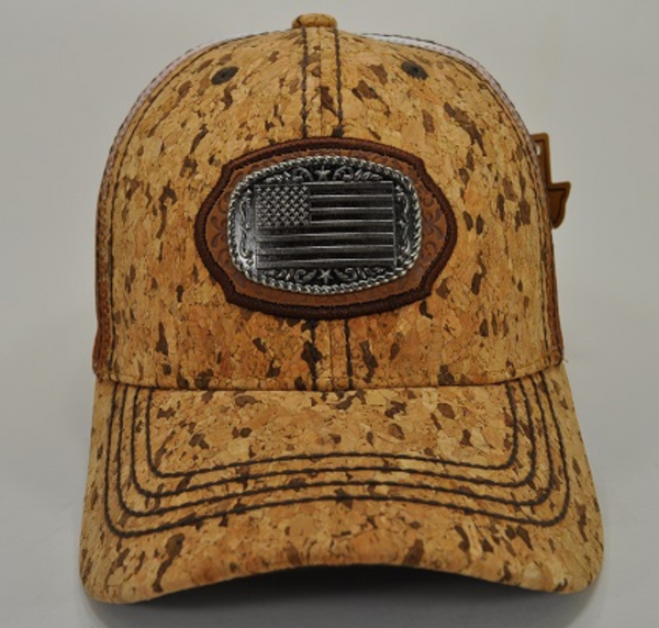 Light Brown Cork USA Concho Cap