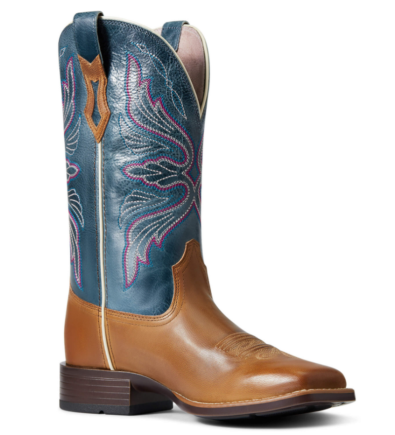 Women's Ariat 10040349 Edgewood Almond Buff/Baby Blue Eyes Western Boot *Closeout*