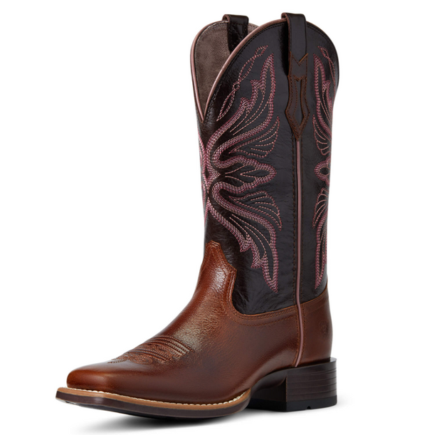 Women's Ariat 10040350 Edgewood Dark Luggage/Bitter Chocolate Western Boot