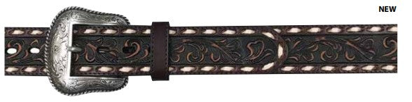 G Bar D 9550500 Brown 1 1/2" Hand Tooled Design Belt (Discontinued)