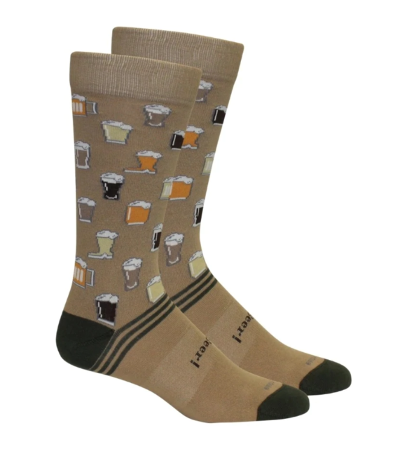 Brown Dog 99-17640 Beerworks Khaki Sock (Single Pair) MADE IN USA