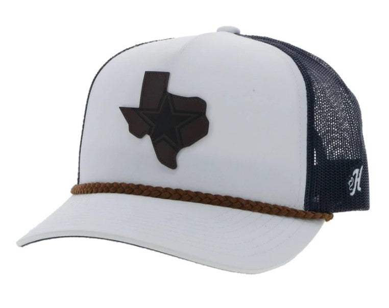 Hooey 7270T-WHBL "Dallas Cowboys" White/Blue Cap With Brown Texas Logo