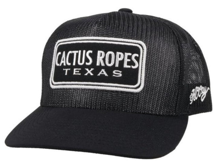 Hooey CR075 "Cactus Ropes" Black/White Patch Cap