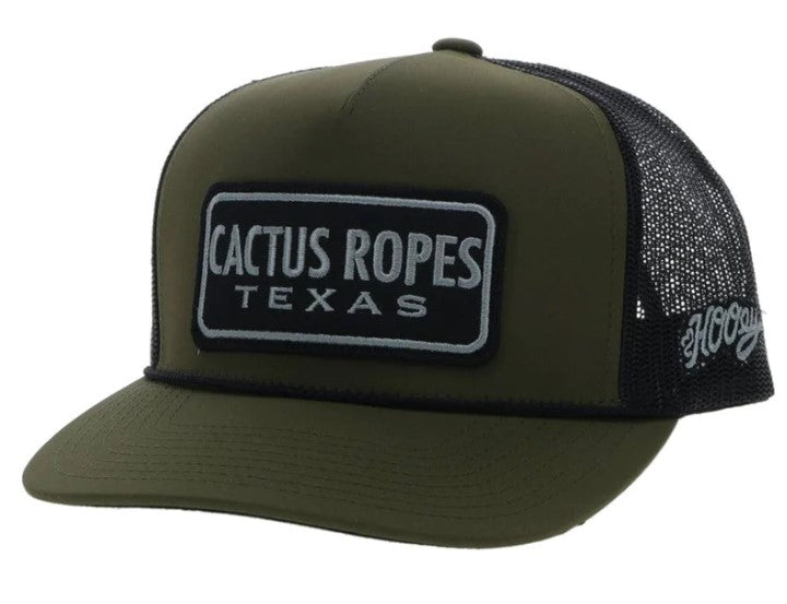 Hooey CR087 "Cactus Ropes" Olive/Black Patch Cap