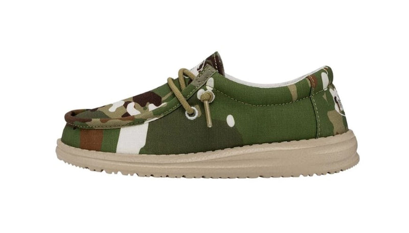 Youth Hey Dude 40042-9QC Wally Camouflage Multi Shoe