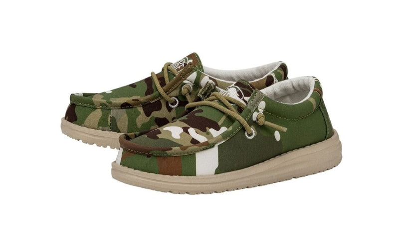 Youth Hey Dude 40042-9QC Wally Camouflage Multi Shoe