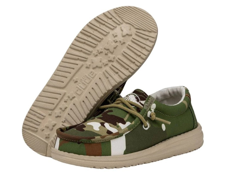 Youth Hey Dude 40042-9QC Wally Camouflage Multi Shoe