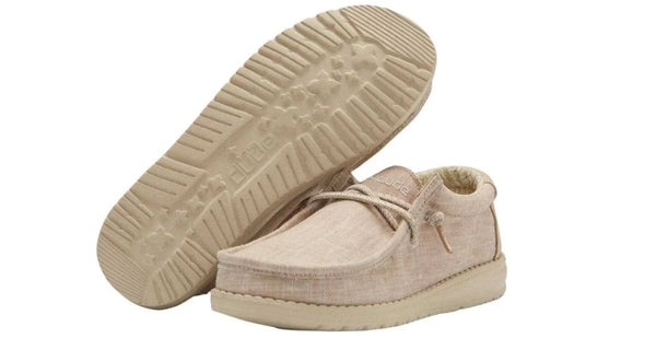 Youth Hey Dude 40041-205 Wally Basic Beige Shoe