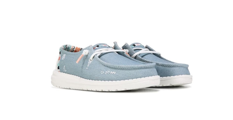 Youth Hey Dude 40100-4MH Wendy Boho Light Denim Shoe