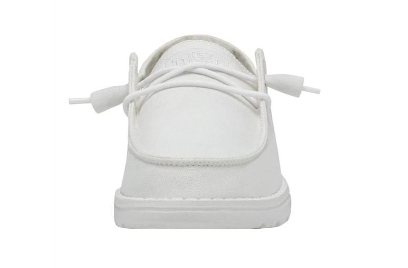 Women's Hey Dude 40063-100 Wendy Slub Canvas White Shoe