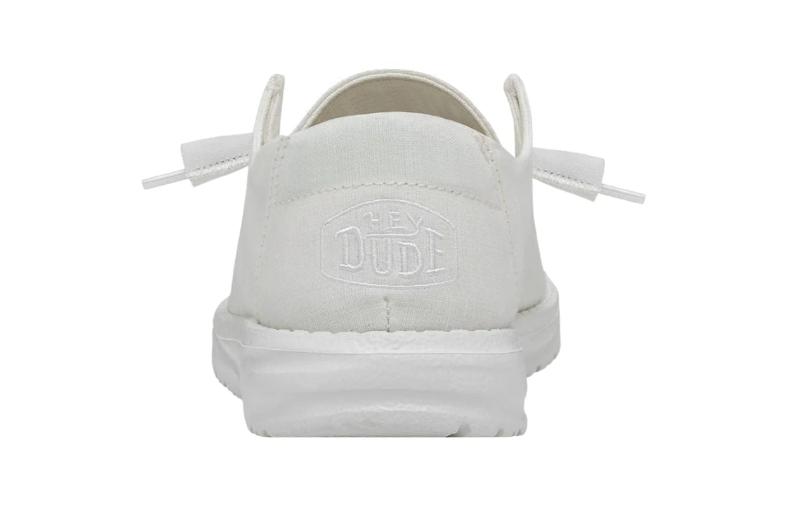 Women's Hey Dude 40063-100 Wendy Slub Canvas White Shoe