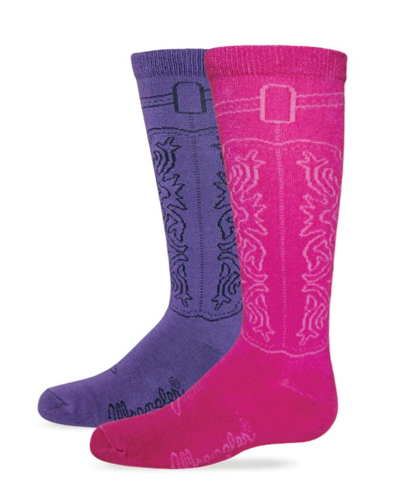 Girl's Wrangler 2/229 Cowgirl Boot Sock 2 Pack