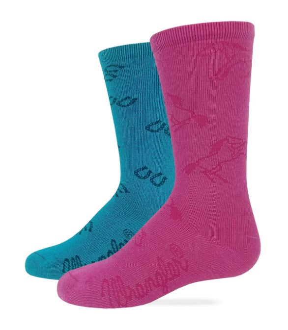 Girl's Wrangler 2/9536  Boot Socks 2 Pair Pack