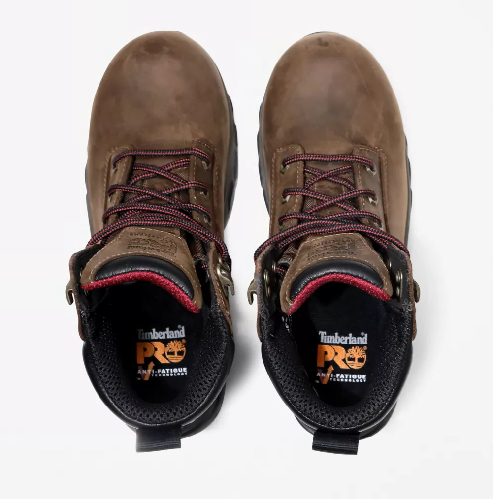 Women's Timberland Brown 6 inch Hypercharge Nano Toe Waterproof Lace Up Boot *CLOSEOUT*