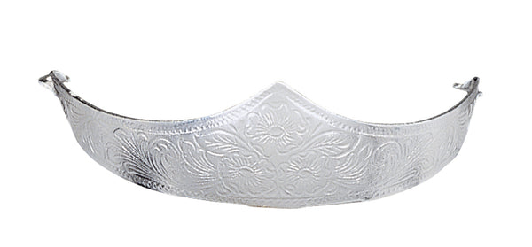 M & F 1421601 Western Boot Silver Engraved Heel Cap