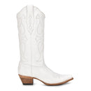 Women's Corral White Embroidery Snip Toe Boot *Closeout*