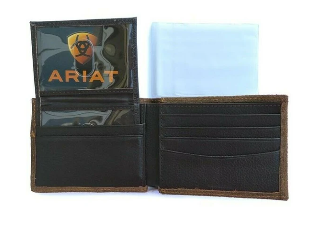 Ariat A3536844 Bi-Fold Removable Pass Case Wallet Digital Camo with Embroidered Flag