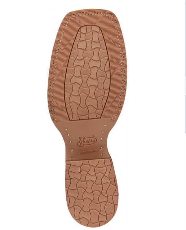 Women's Justin JE701 12” Cognac Smooth Ostrich Medium Square