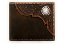 Ariat Distressed Leather Bifold with Concho