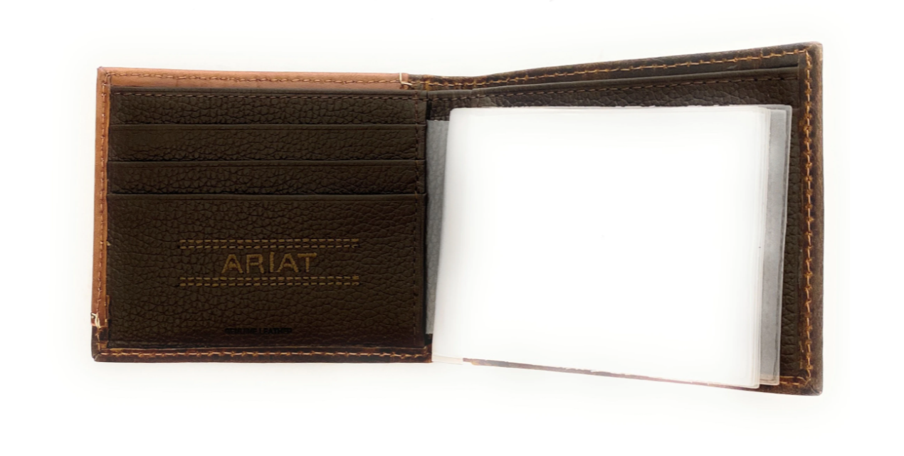 Ariat Distressed Leather Bifold with Concho