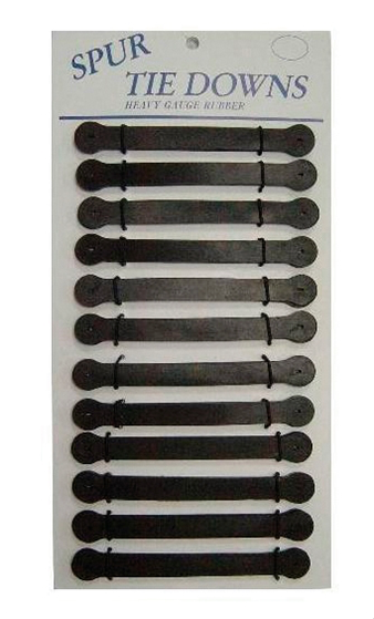 258002 Rubber Spur Tiedown (pair) in black