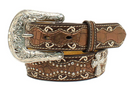 Girls Ariat Brown Western Belt with Cross Concho