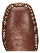 Women's Justin JE703 11” Antique Brown Smooth Ostrich Wide Square Toe *Closeout*