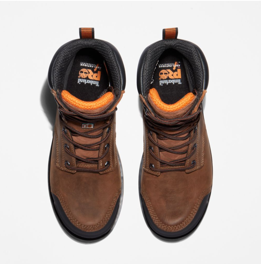 Men's TIMBERLAND PRO® 8 inch Brown Ballast Lace-up Composite Safety Toe CLOSEOUT