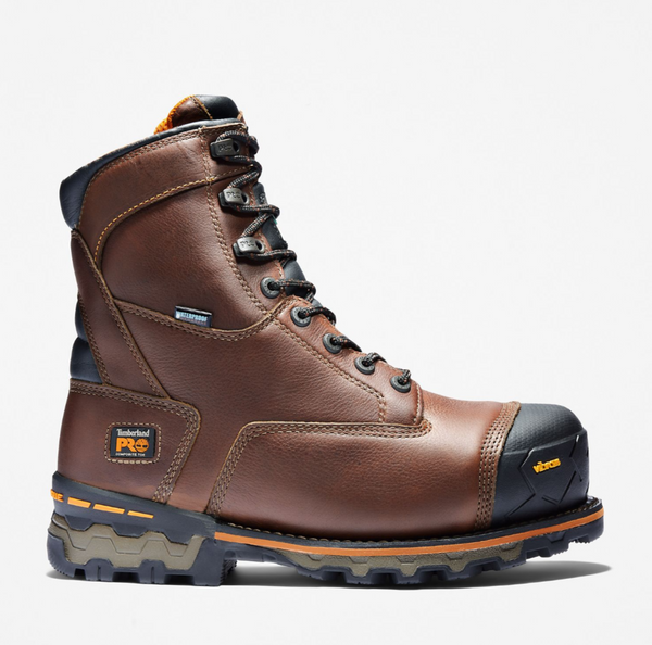 Men's Timberland Pro® TB089646 8" Brown Boondock Composite Safety Toe Waterproof Insulated Boot CSA (CN Railroad Approved)