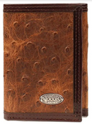 NOCONA N5487802 OSTRICH TRIFOLD WALLET