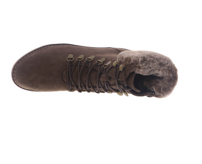 Corkys 80-9951-CHOC FOX BAY Chocolate Wedge Fur Boot