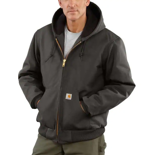 Carhartt J140-GVL Gravel Duck Quilted Flannel-Lined Active Jacket (Up to 3XL Tall)