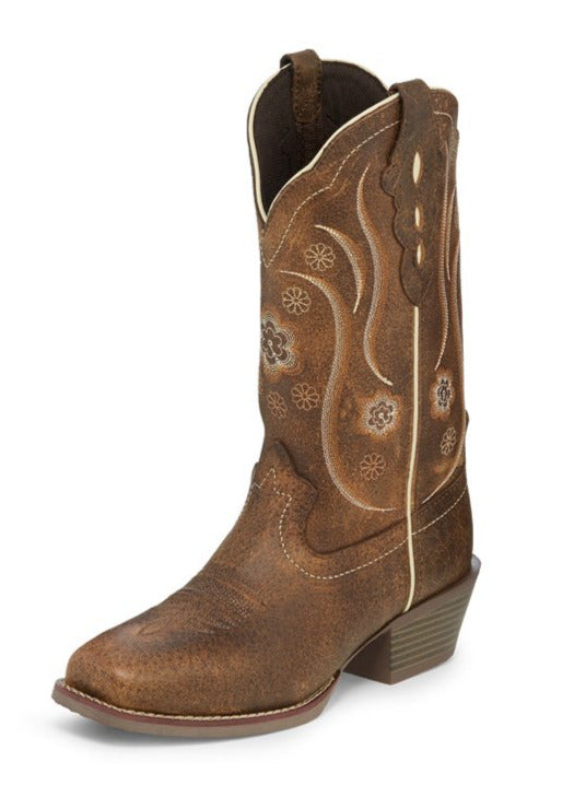 Women's Justin GY2937 Jessa Brown Square Toe Boot