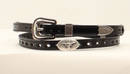 3D DH100 Black Oval Longhorn Buckle Set Hat Band
