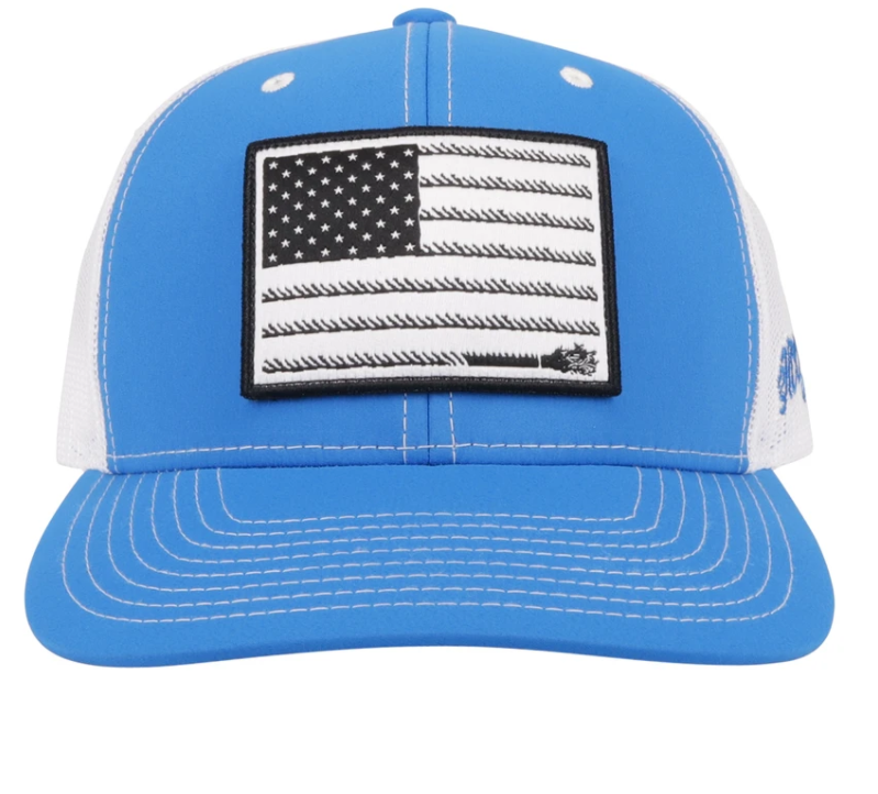 Hooey 2110T-BLWH "Liberty Rope" Blue/White Snap Back Cap