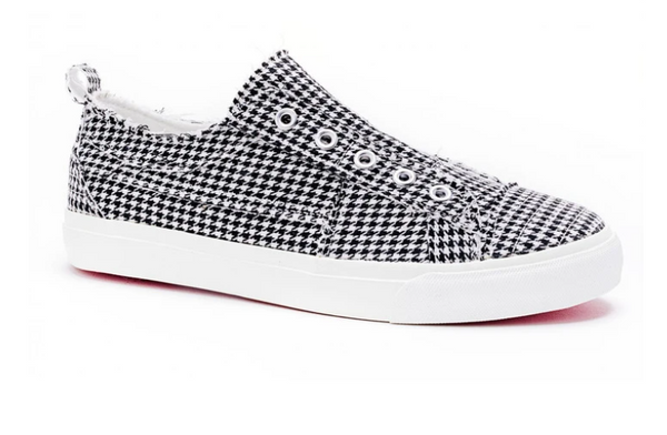 Women's Corkys 51-0121-BKHT BABALU Houndstooth Slip-on Shoe CLEARANCE