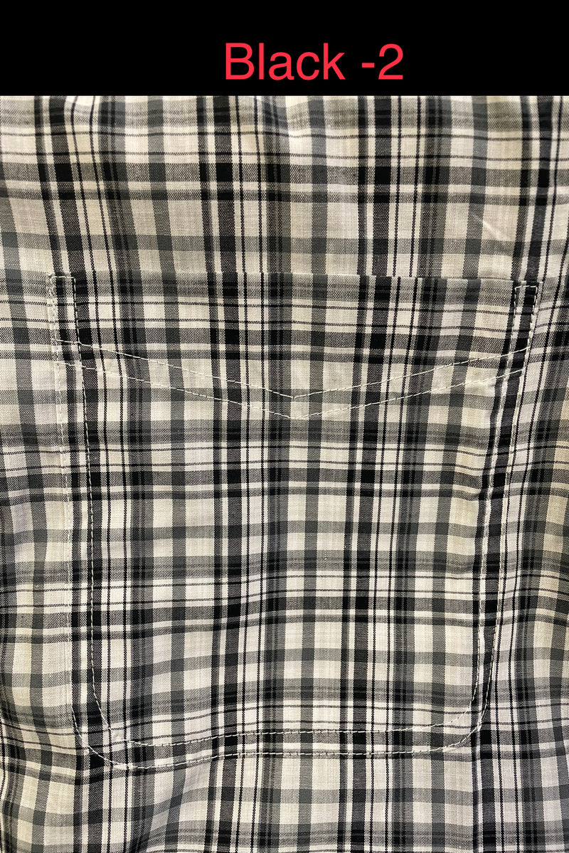 Men's Wrangler 112318641 Riata Long Sleeve Assorted Plaids Classic Fit Shirt