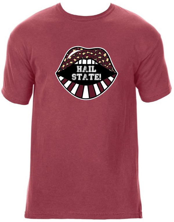 Hail State Lips Short Sleeve Comfort Colors T-Shirt