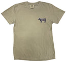 Mississippi Cattle Company MSCATTLESS-15 Khaki Short Sleeve Comfort Color T-Shirt