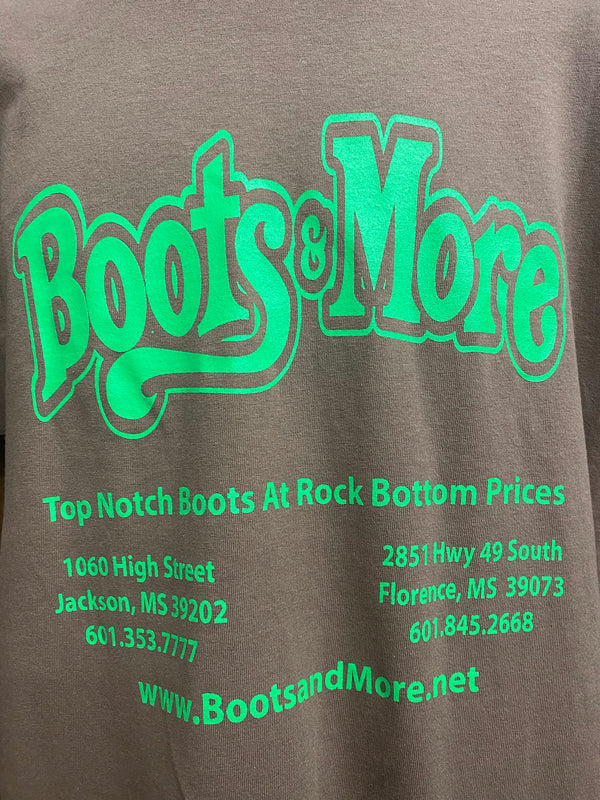 Boots & More Woodland Brown Port & Co T-Shirt CLOSEOUT