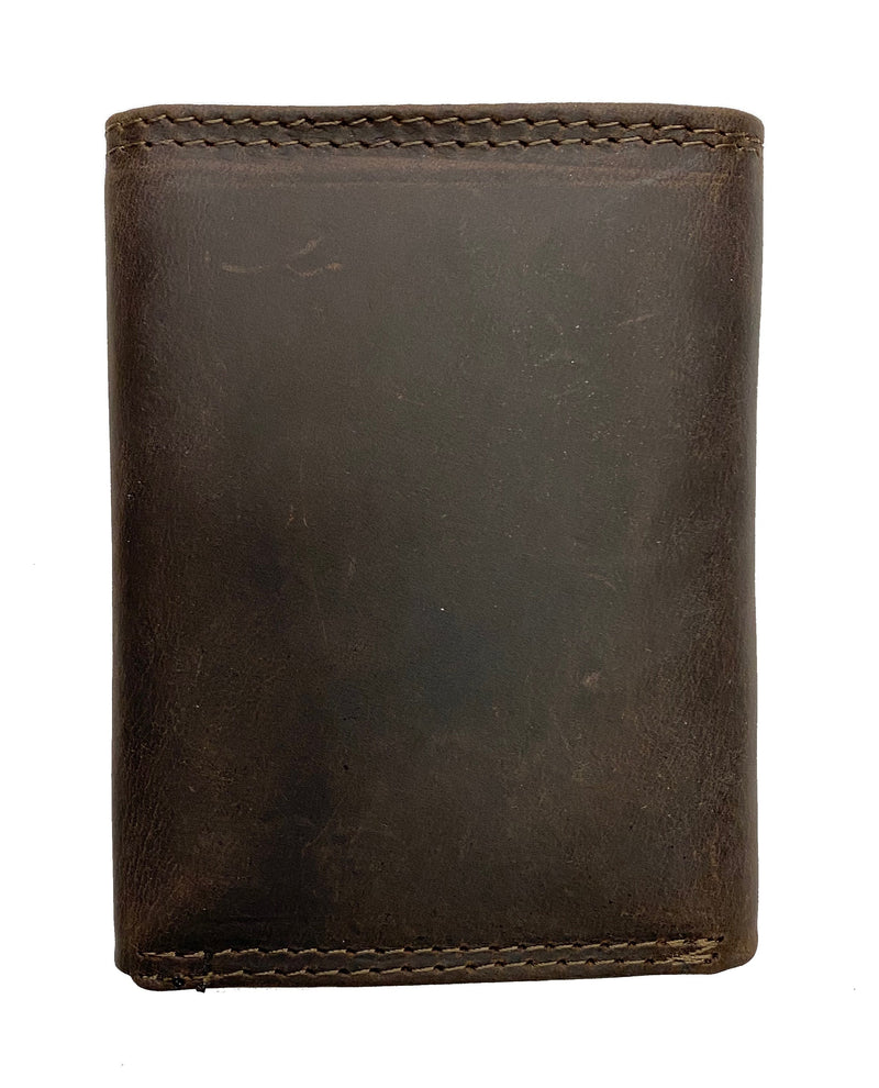 Zep-Pro IWT2CRZH-UFL University of Florida Gators Brown “Crazy Horse” Leather Tri-fold Wallet