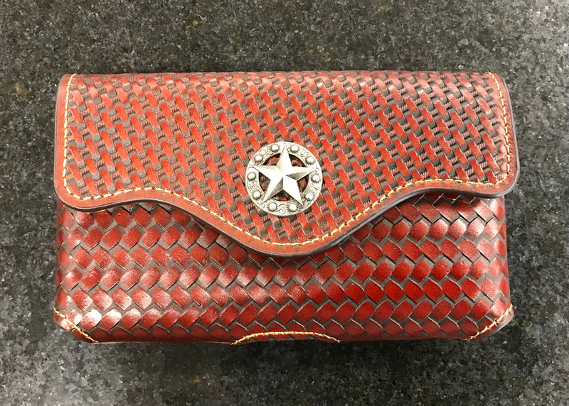 Top Notch Accessories 2076BR Texas Star Horizonal Basket Weave Phone Case