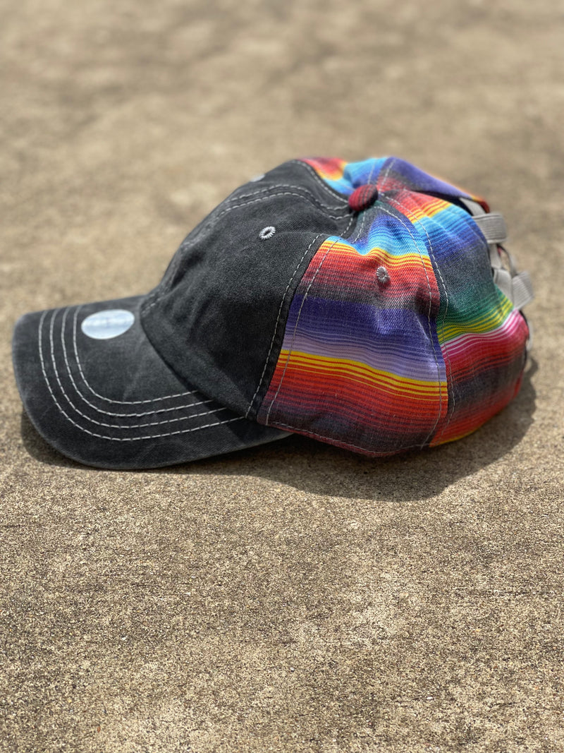 Crisscross Ponytail Serape Back 028 Cap