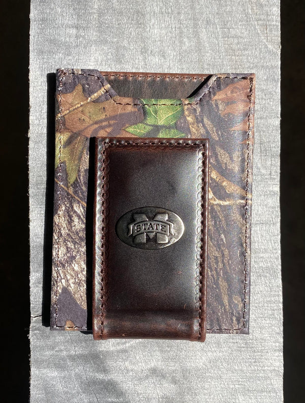 Zep-Pro IWT5MOS-MSU Mississippi State University Bulldogs Mossy Oak Camo Front Pocket Wallet